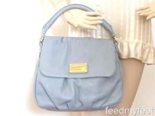 Marc by Marc Jacobs Classic Q Ukita Baby Blue Chambray Hobo Shoulder 