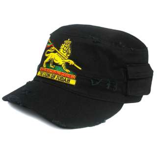 Lion Of Judah Rasta Army Reggae Cap Hat Military LION  