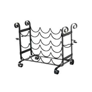  Concept Housewares Solid Metal Wine and Glass Counter Rack 