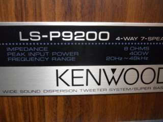 Kenwood Super Tweeters, Mid Range, Crossover, LS P9200, 400 Watt 