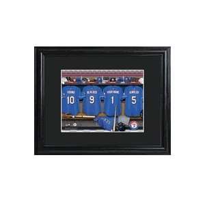 Texas Rangers Personalized MLB Clubhouse Print with Matted Frame
