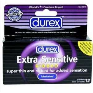  Bundle Durex Extra Sensative Ribbed 12 Pack and 2 pack of 