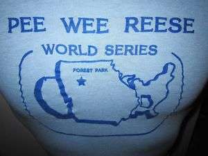 VTG 80S PEE WEE REESE WORLD SERIES FOREST PARK T SHIRT  