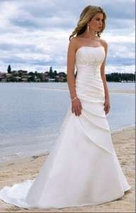 High quality Wedding dress bridesmaid dress spot white ivory  