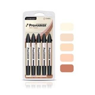 Letraset Manga Twin Tip ProMarker 5 Color Set Skin Accents 