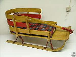 Vintage Wood Baby Toddler Child Pull Handle Chair SLED Canada Quality 