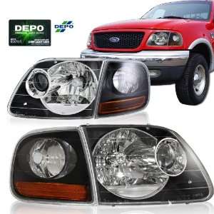   F150 / 1997   2002 Expedition DEPO Black Housing Projector Headlights