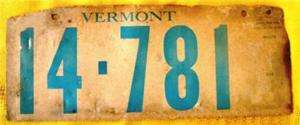 Early Vermont Temporary License Dealer Plate Paper Tag  