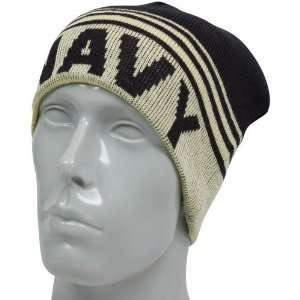   Navy Midshipmen Navy Blue Gold Rush Reversible Beanie Sports