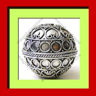 Big Bali Sterling Silver Focal Round Bead Pendant B157  