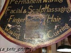 1930s HAND PAINTED AFRICAN AMERICAN SALON SIGN. 4ft  