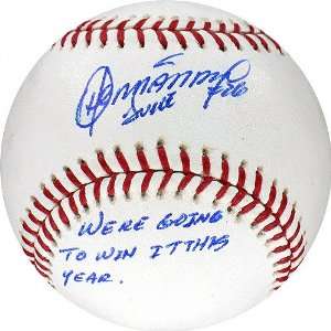  Orlando Hernandez Autographed Baseball with Were Going to 