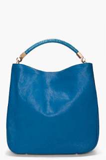 Yves Saint Laurent large blue roady hobo bag for women  