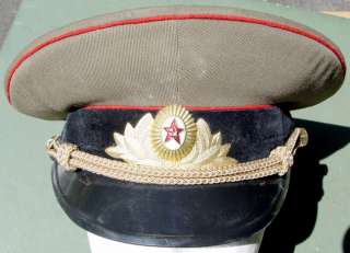 RUSSIAN SOVIET TANK & ARTILLERY UNIT GENERAL VISOR HAT  