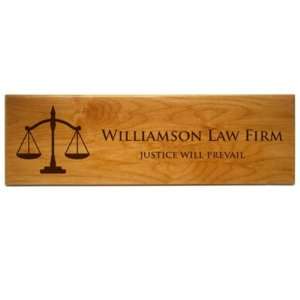  16 Scales of Justice Engraved Sign