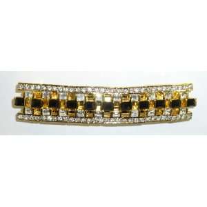  Black Crystal Rectangle Hair Clip Jewelry