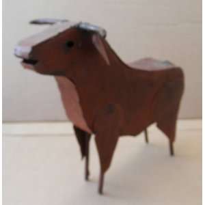  Rustic Decorative Metal Bull Cow   9 inches x 8 inches x 4 