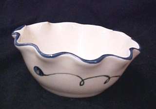 Ruffled Flared Rim Buckeye Pottery Bowl M A Bucci New  