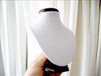 New White Leatherette Jewelry Necklace Display Bust Stand Holder Brown 