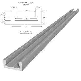  48 ALUMINUM MITER T TRACK WITH MITER T  BAR by Peachtree 