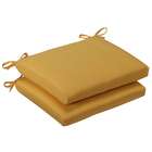   of 2 Outdoor Patio Furniture Chair Seat Cushions   Goldenrod Yellow