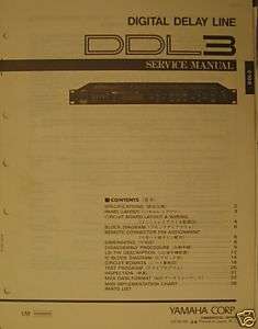 Yamaha Original Service Manual DDL3 Digital Delay Line  
