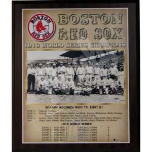  1918 Boston Red Sox World Series Champions Team 13x16 