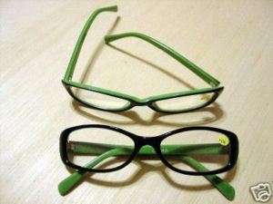 BLACK GREEN Acrylic Readers NEW Reading Glasses +1.25  