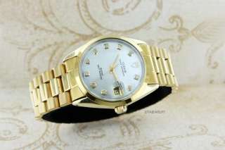   ROLEX TUDOR PLATED 18K YELLOW GOLD WHITE MOP DIAMOND DIAL WATCH  