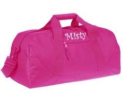 Personalized Duffle Bag Gym Sport Duffel hot pink NEW  