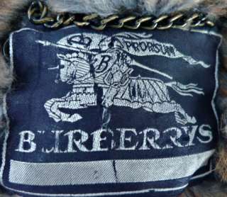 RARE Burberry PRORSUM 1930s FUR Lined WOOL TOP COAT BURBERRYS 