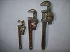 vintage pipe wrenches germany 14 in dunlap ridgid 10 8