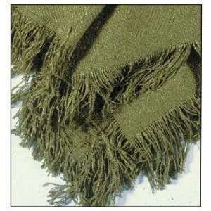  Olive Colored Homestead Afghan Throw Blanket 50 x 60 