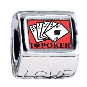  Soufeel I Love Poker Love European Beads Fits All Pandora 