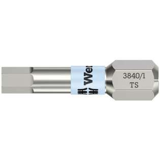 Wera Stainless 3840/1 TS 2.0mm Hex Insert Bit, 1/4 Inch Drive at  