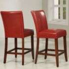 Oxford Creek Wine Red Faux Leather Counter height Chairs (Set of 2)