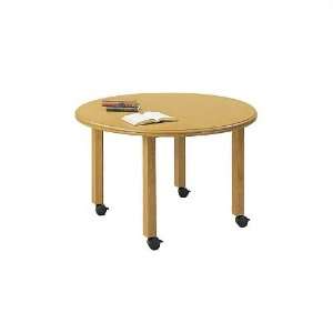   Round Conference Table, Office Furniture, 4 Post Base