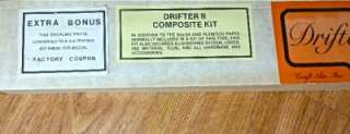 VINTAGE 1970s SAILPLANE KIT DRIFTER II COMPOSITE KIT BY CRAFT AIR INC 