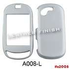 FOR SAMSUNG GRAVITY T TOUCH SGH T669 SILVER RUBBERIZED CASE COVER SKIN 