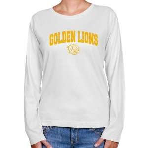  Arkansas Pine Bluff Golden Lions Ladies White Logo Arch 