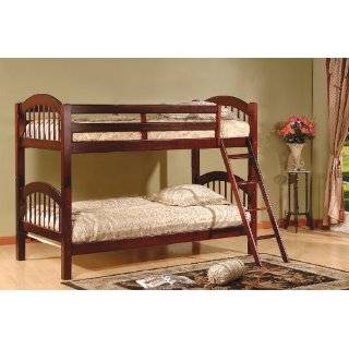   Twin / Twin Solid Wood Bunk Bed   Espresso 
