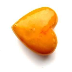  Baltic Amber Butterscotch Color Heart Gemstone Perfect 