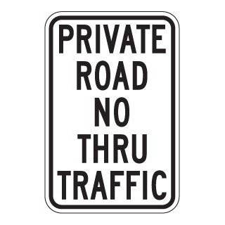 Private Driveway, No Turn Around Sign 