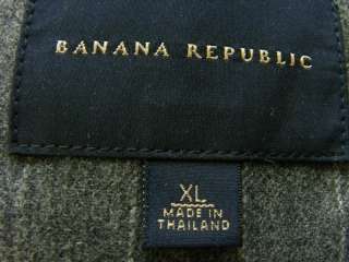   wool insulated 2 in 1 jacket Banana Republic gray XL pinstripe blazer
