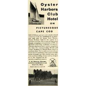  1936 Ad Oyster Harbors Club Hotel Osterville Golf Field 