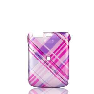   Phone Shell for LG LX610 Lotus Elite   Plaid   Pink Cell Phones