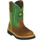 John Deere Toddler Kids Cute Green Cowboy Waterproof Boots 11