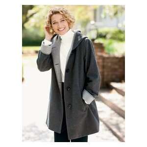  Misses Blanket Stitch Hooded Coat Charcoal Everything 