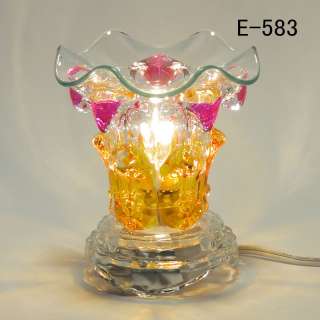 Glass Electric Multi color Scent Oil Diffuser Warmer Burner Aroma 