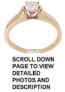 Exquisite 14K Gold & Princess Diamond Engagement Ring  